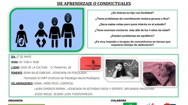 imagen del cartel de las charlas sobre aprendizaje, mayo 2019