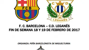imagen del cartel anunciador del viaje al Camp Nou, febrero 2017