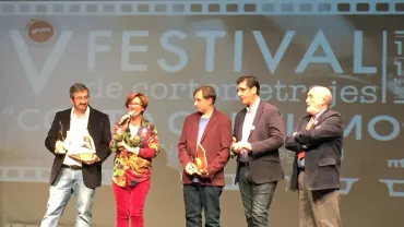 imagen de la entrega de premios en el Teatro Cine Paz, noviembre 2017, imagen de Vicente Yerves