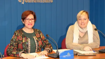 imagen de Victoria Sobrino y Luz María Sánchez, de izquierda a derecha, 26 de marzo de 2018