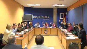 imagen del Pleno Ordinario del Ayuntamiento de Miguelturra del 14 de enero de 2016, fuente imagen Difunde Broadcasting