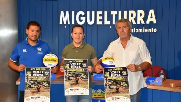 imagen de la presentación del Torneo Voley Playa, Miguelturra, julio 2019