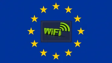 imagen alusiva a conexiones inalámbricas Wi-Fi y Unión Europea