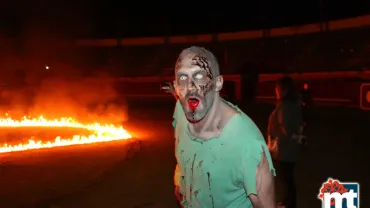 imagen de joven customizado cual zombie en la Survival de Miguelturra 2018