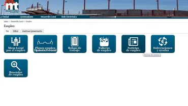imagen captura pantalla zona empleo en el portal web, septiembre 2017