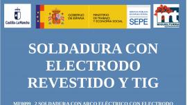 imagen del cartel del curso de soldadura, Miguelturra marzo de 2021