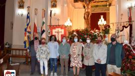 imagen de la ofrenda floral al Santísimo Cristo de la Misericordia,  7 de mayo de 2021