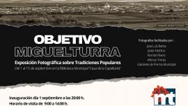 evento imagen del cartel de la exposición Objetivo Miguelturra, septiembre de 2021