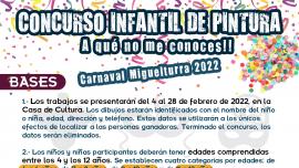 Cartel Concurso Pintura Carnaval 2022, diseño portal web municipal
