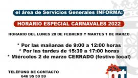 Cementerio Carnaval 2022 horarios