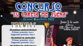 Cartel concurso "Tu Careta me Suena" Carnaval 2022