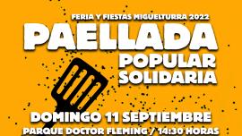 cartel paellada popular Ferias 2022 Miguelturra, diseño portal web