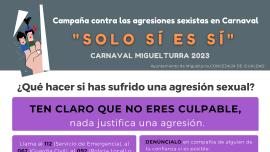 publicidad e información Centro de la Mujer Carnaval 2023