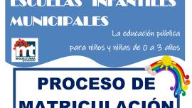 cartel matriculación Escuelas Infantiles 2023-2024