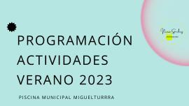 Programación actividades piscina verano 2023, imagen 1