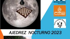 cartel ajedrez nocturno, agosto 2023