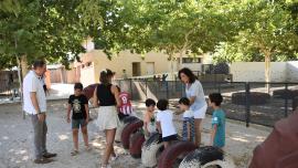 Visita equipo de gobierno al Aula y Escuela de Verano, Miguelturra agosto 2023