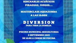 fiesta acuática piscina septiembre 2023