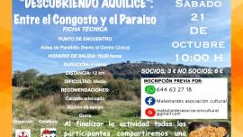 Cartel Descubriendo Aquilice Ruta senderista Peralbillo