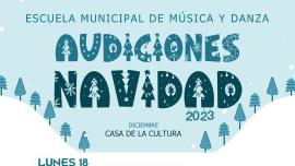 cartel audiciones Navidad 2023 escuela de música