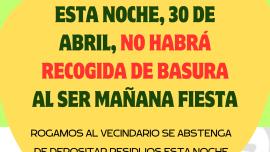 cartel basuras 30 abril 2024
