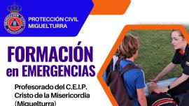 Formación primeros auxilios, protección civil Miguelturra, 2025