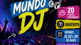 Cartel taller gratuito de DJ y sonido profesional, Miguelturra mayo de 2026