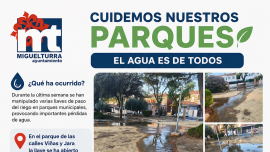 Cartel cuidemos nuestros parques, Miguelturra julio 2026