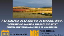 Cartel ruta histórico senderista a la Sola de Miguelturra, julio 2026