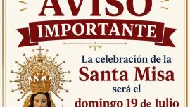 Cartel modificación Procesión Fiestas Barrio Oriente, Miguelturra julio 2026