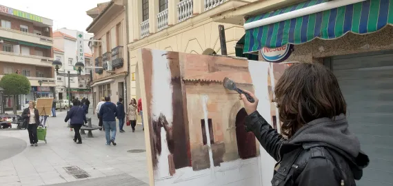 imagen relativa al concurso de pintura rápida, Miguelturra 2021