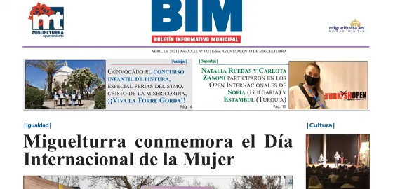 imagen de la portada del Boletín Informativo Municipal de abril de 2021