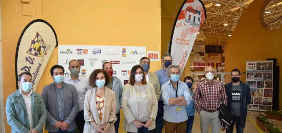 imagen de autoridades y organización durante la inauguración de esta Fase de Ascenso en Miguelturra, 7 de mayo de 2021