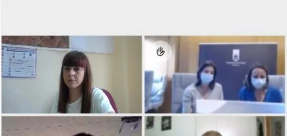 imagen captura pantalla de la reunión online, mayo 2021