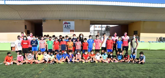 imagen en el clinic de fútbol, verano 2021 Miguelturra