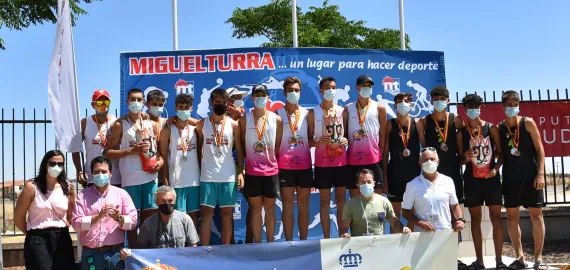 imagen de la clausura del campeonato de España de Voley Playa, Miguelturra julio de 2021