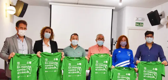 imagen presentación Primera Marcha contra el Cáncer en Miguelturra, septiembre de 2021