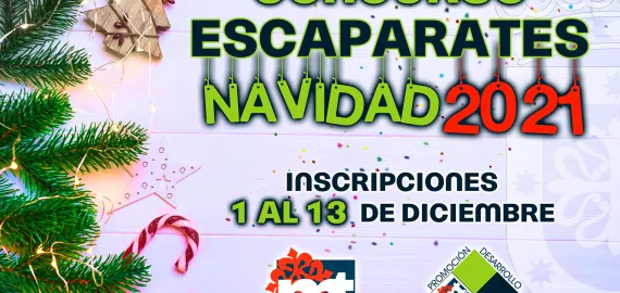 imagen publicitaria Concurso Escaparates Navidad 2021 Ayuntamiento de Miguelturra