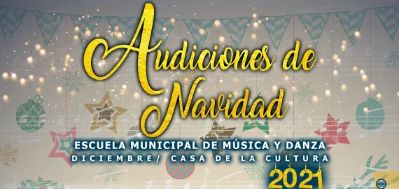 cartel audiciones Navidad 2021 Escuela Música