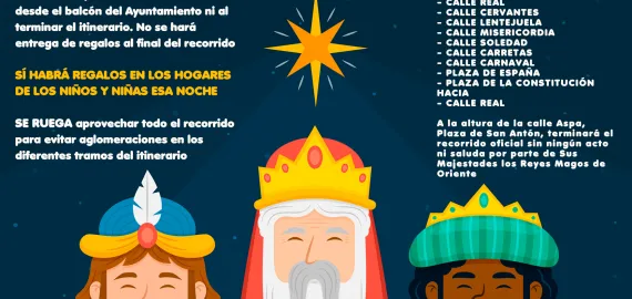 Cabalgata de Reyes Miguelturra 2022 modificado, nueva hora