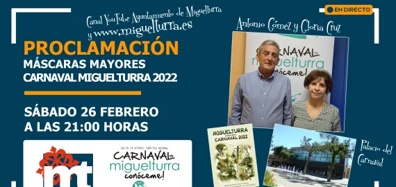 Proclamación Máscaras Mayores streaming Carnaval 2022