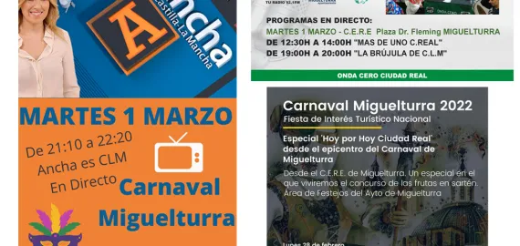 programas radio y tv en directo Carnaval 2022 Miguelturra