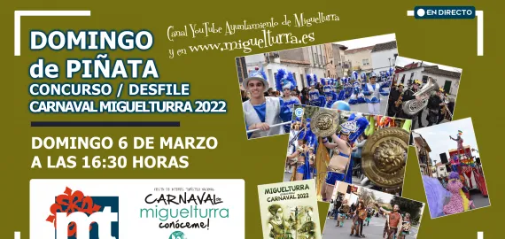 pantallazo previo streaming Domingo Piñata Carnaval 2022