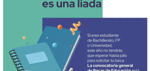 imagen cartel convocatoria becas Ministerio Educación, 2022