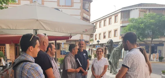 imagen alcaldesa, concejal y técnicos municipales, 17 agosto 2022