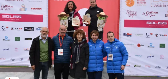 imagen podio Media Maratón Rural Miguelturra, noviembre 2022