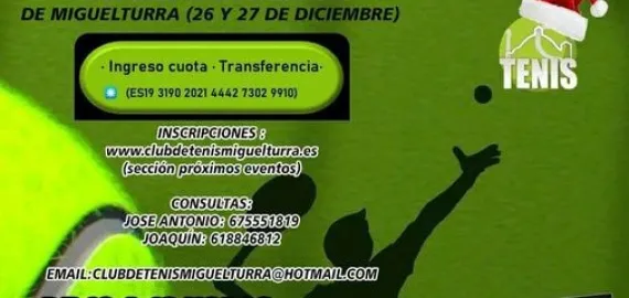 cartel clinic Navidad tenis 2022