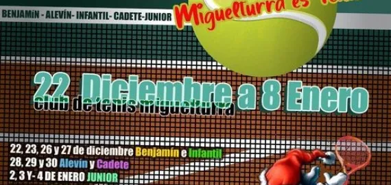 torneo navidad club tenis miguelturra, diciembre 2022