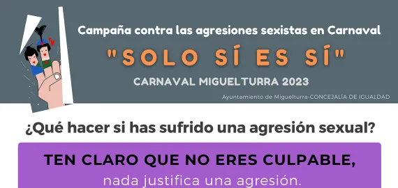 publicidad e información Centro de la Mujer Carnaval 2023