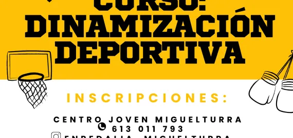 Cartel Curso Dinamización Deportiva, Juventud Octubre de 2023 en Miguelturra